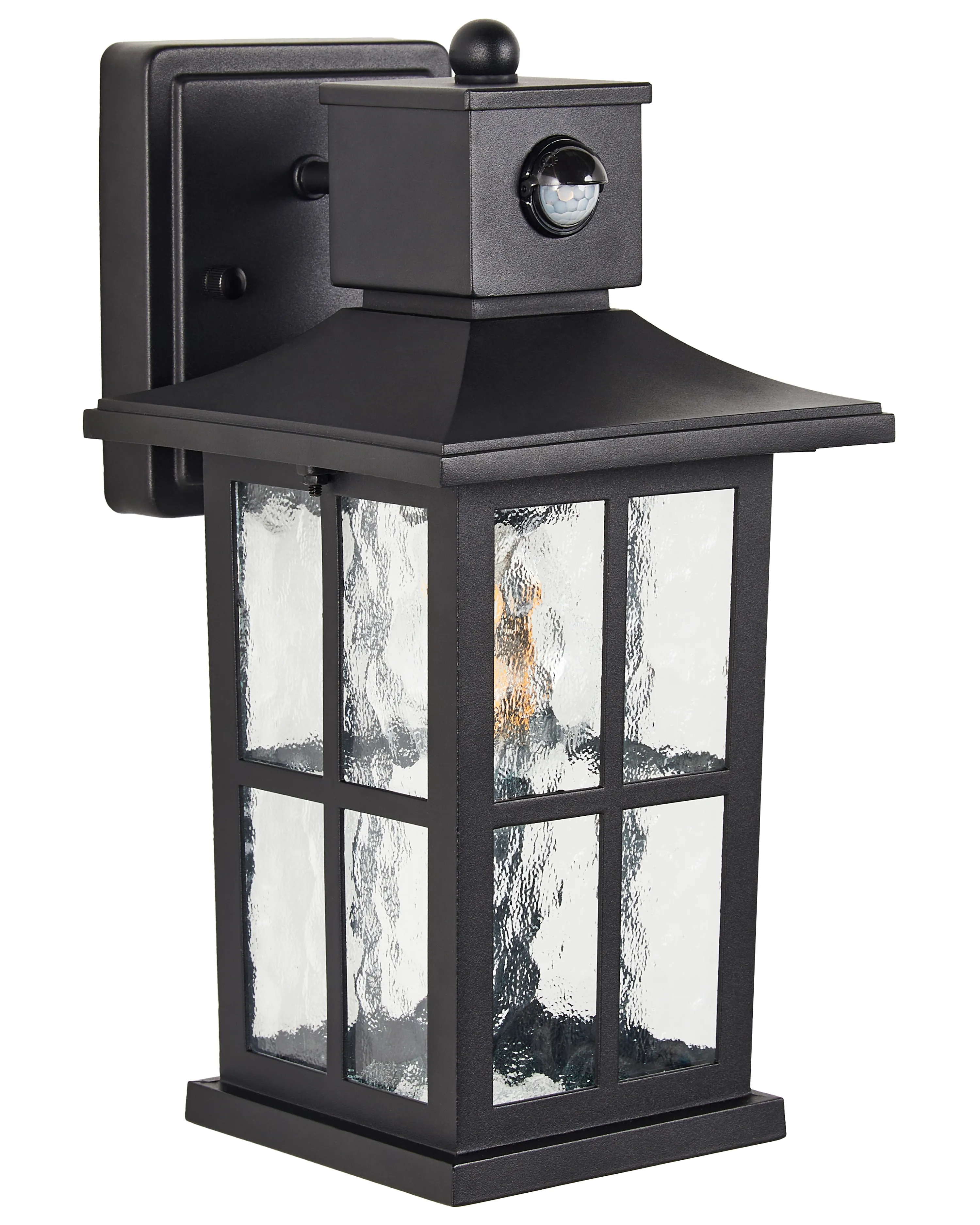 Buiten wandlamp AZMAK met bewegingssensor Zwart