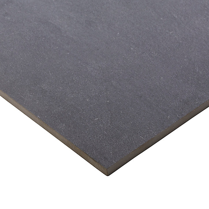 Carrelage sol anthracite 30 x 60 cm Slate