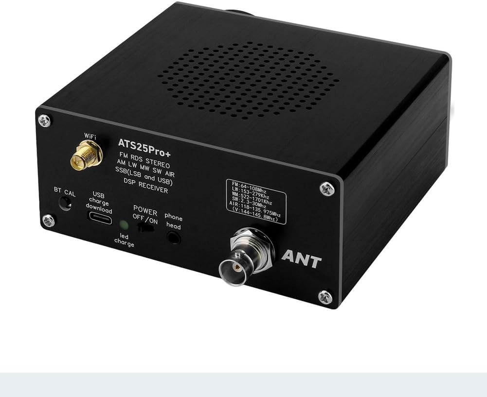 ATS25 Pro + AIR FM SW SSB MW LW AIR SDR Empfänger für Luftfahrt, unterstützt Bluetooth WiFi