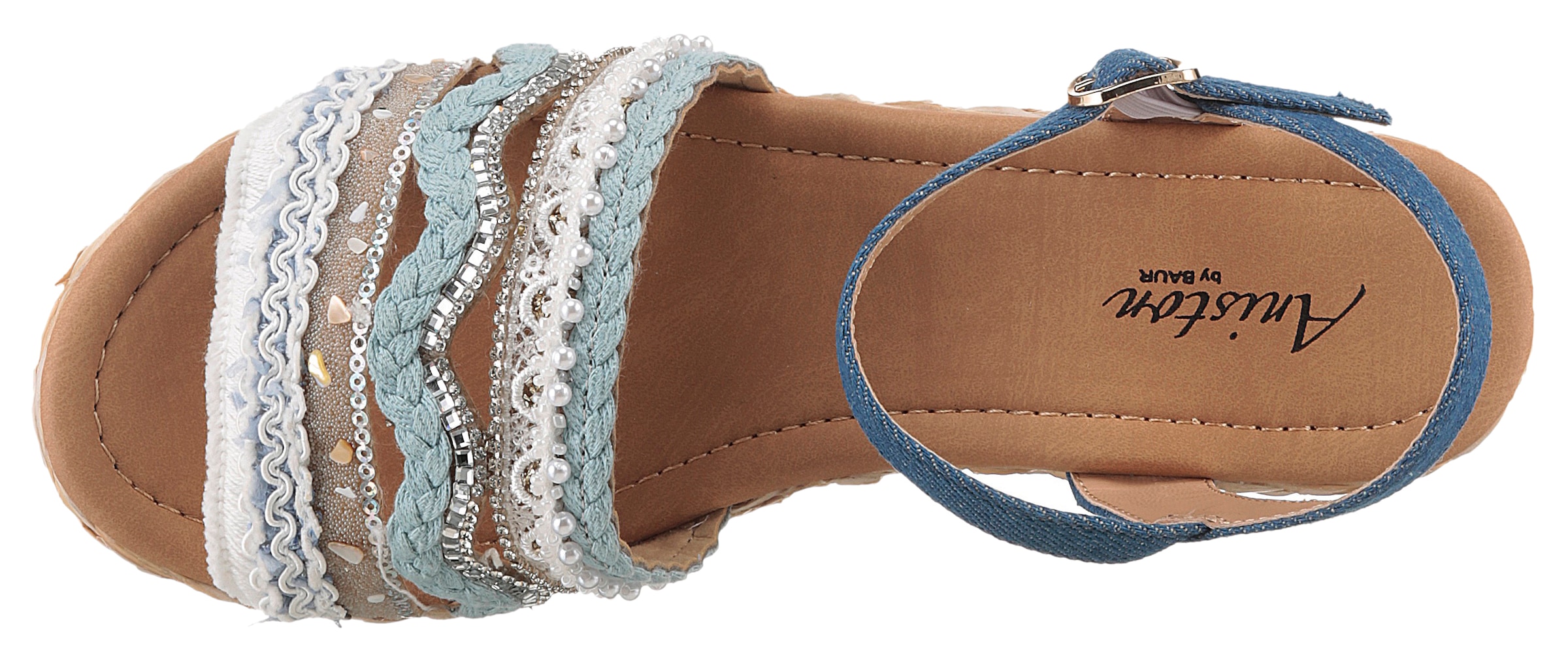 Aniston SHOES Keilsandalette  , Sandale, Sommerschuh, Pailletten - NEUE KOLLEKTION