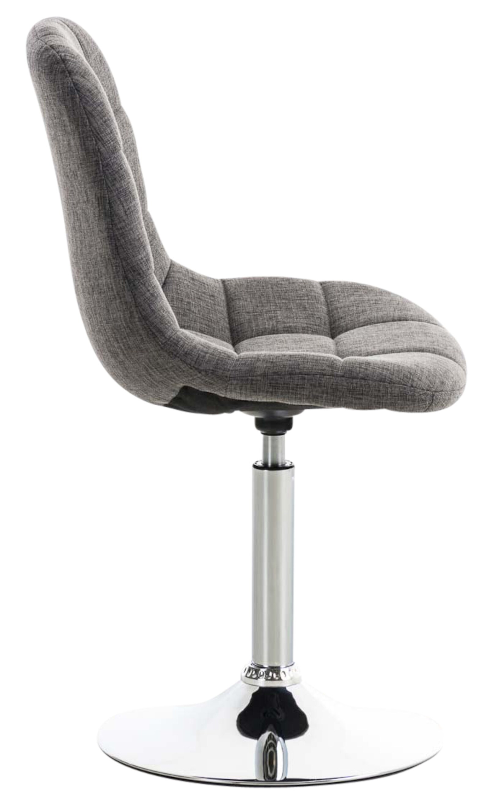 CLP 2er Set Stühle Emil Stoff I Mit Gestepptem Sitz I Drehstühle Mit Trompetenfüße In Chromoptik