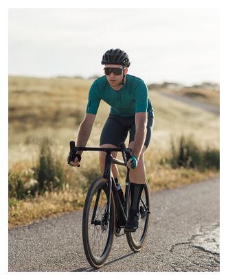 Maillot Manches Courtes Santini Colore Riga Vert/Bleu