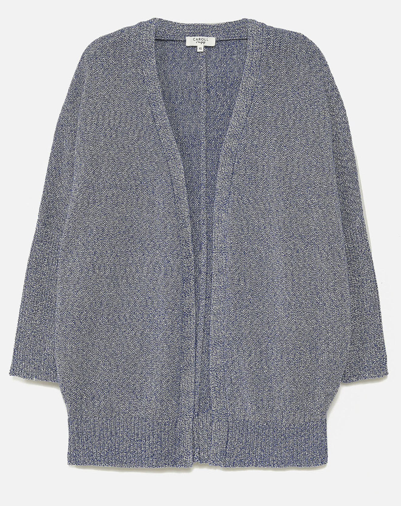 Caroll Gilet 100% Coton Bio Sylvie indigo chiné