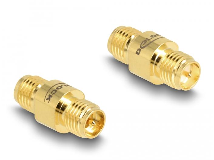 Delock Antennenadapter C6801, RP-SMA Buchse (f) - RP-SMA Bu Delock Adapter RP-SMA Buchse zu RP-SMA Buchse C6801
