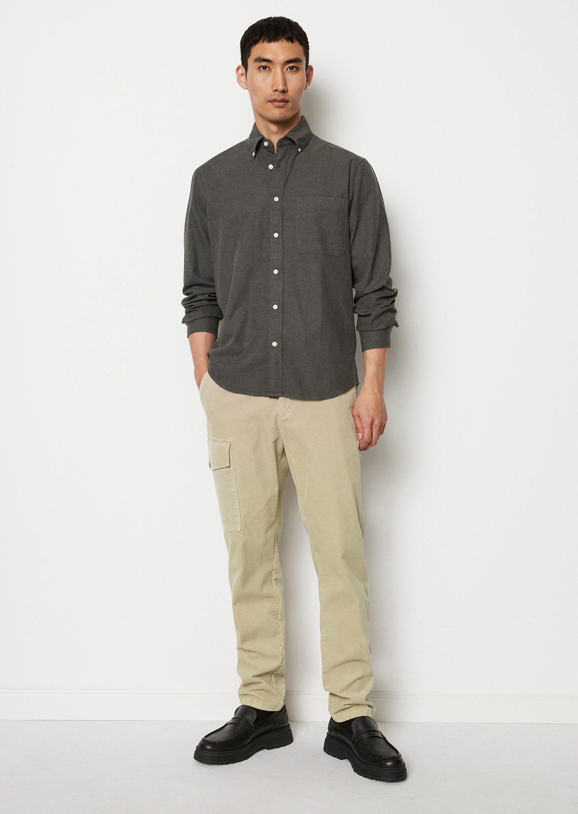 Hemd regular aus weichem Bio-Baumwoll-Twill