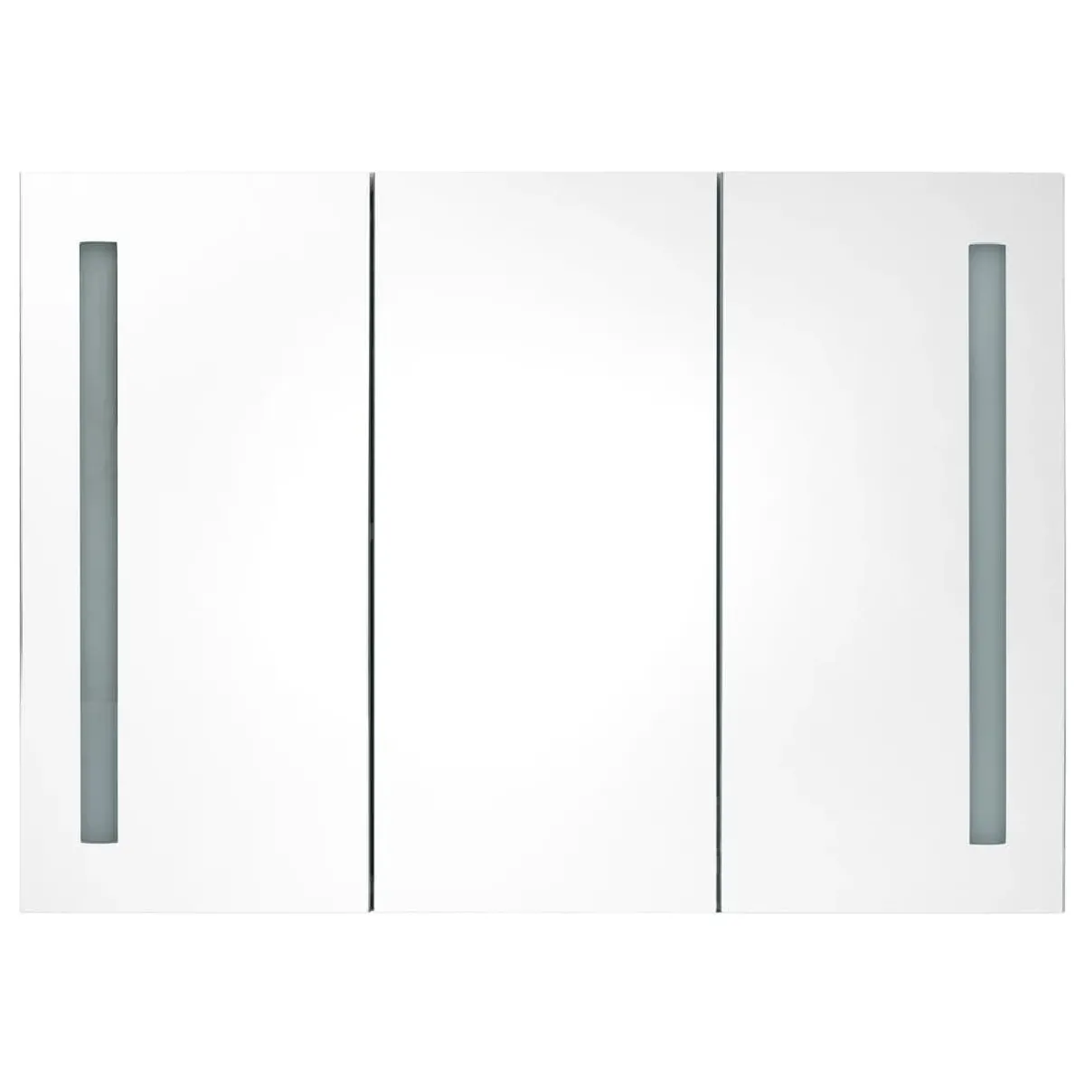 Armoire de salle de bain à miroir LED Vidaxl - Gris béton