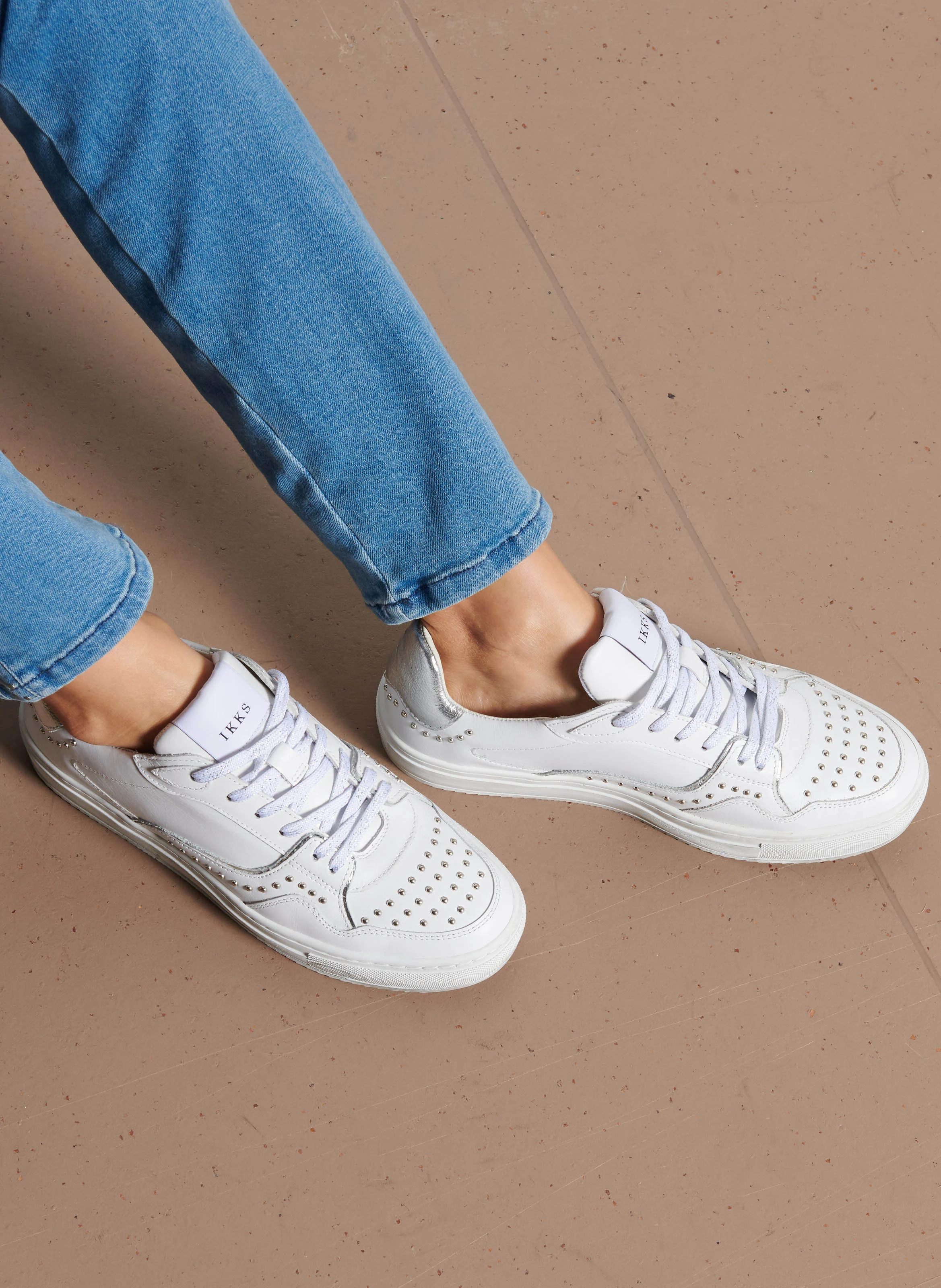 Baskets basses en cuir | Blanc