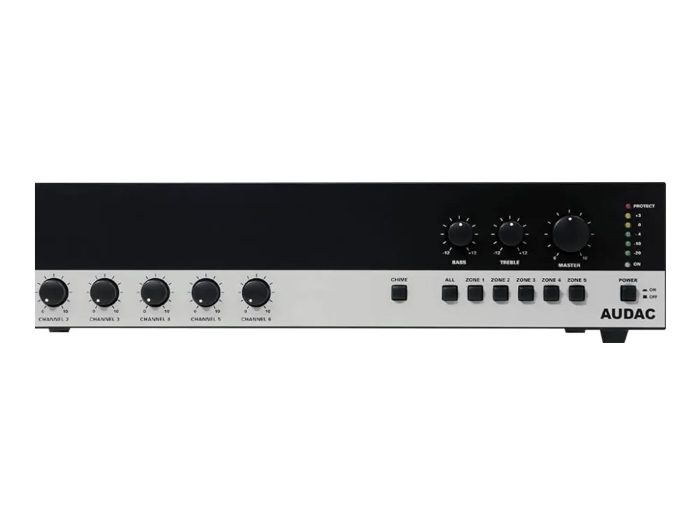 Audac COM24 - Mixer forstærker - forstærket - 6 kanaler - 240 Watt - rackversion