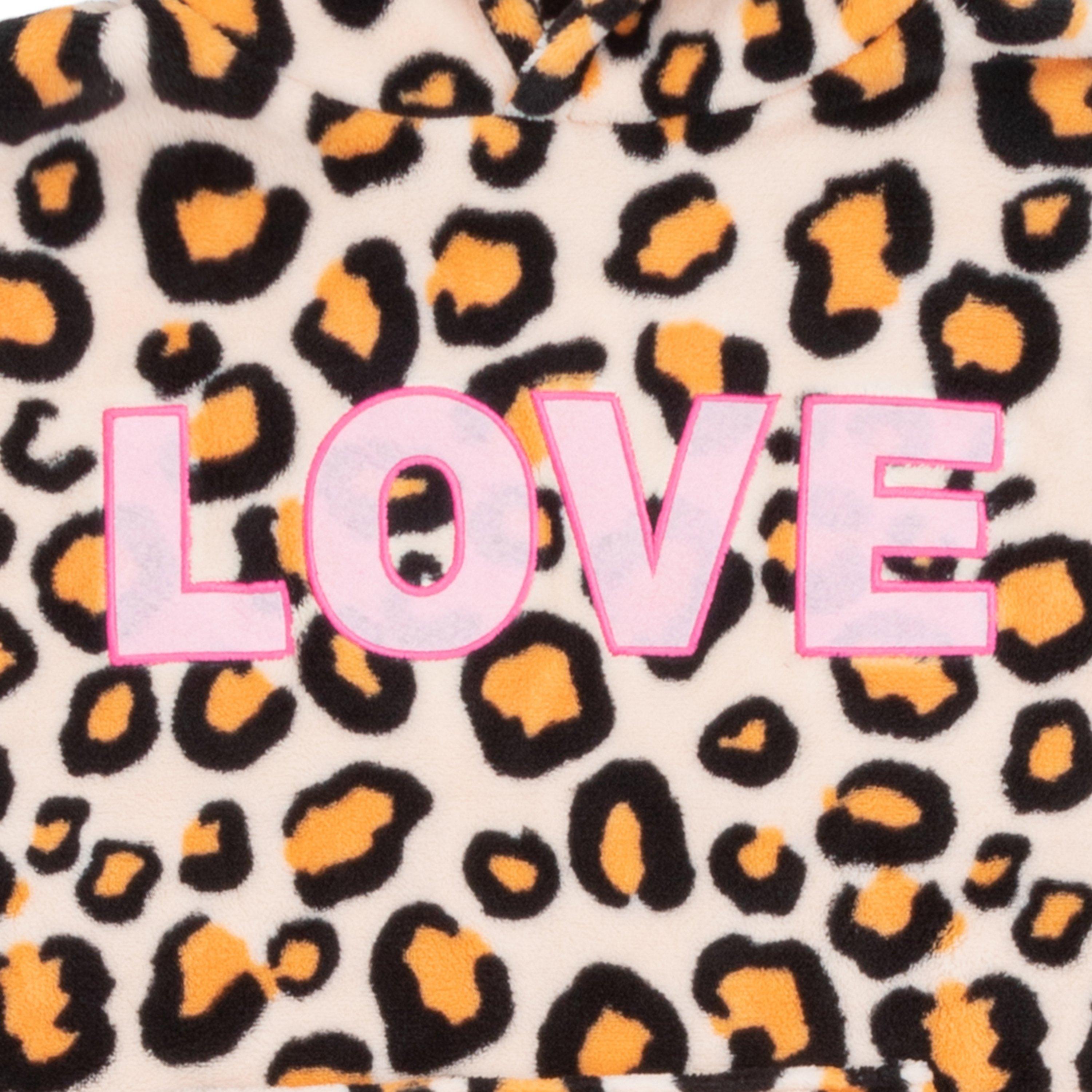 Miso Kids Girls Leopard Hoodie and Pant Set