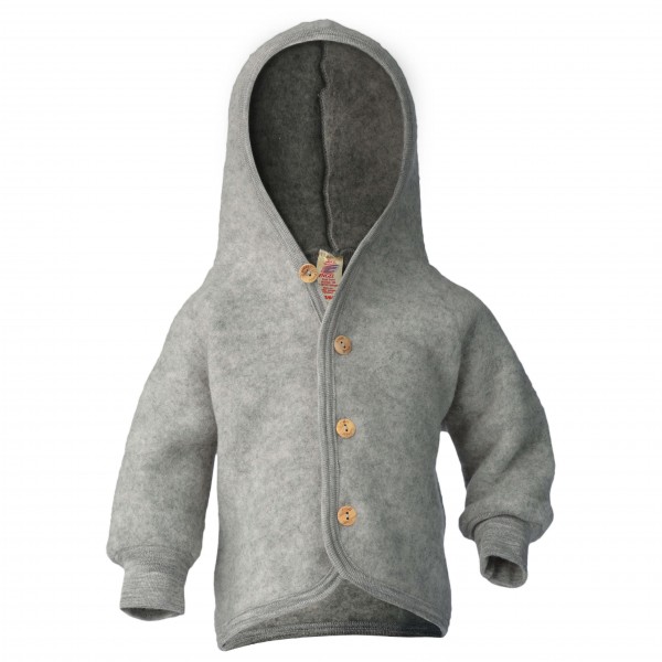 Engel - Veste à capuche avec boutons en bois enfant - Veste en laine