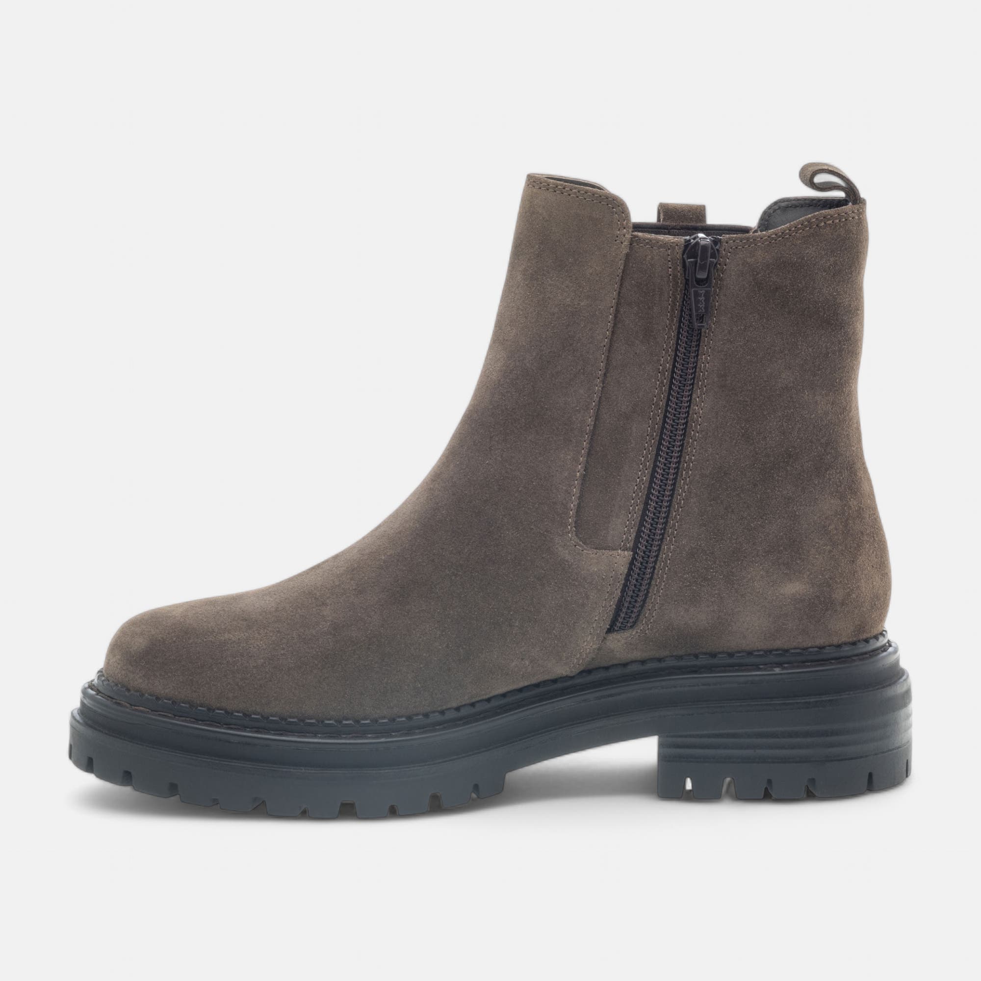 Boots chelsea Femme en cuir taupe