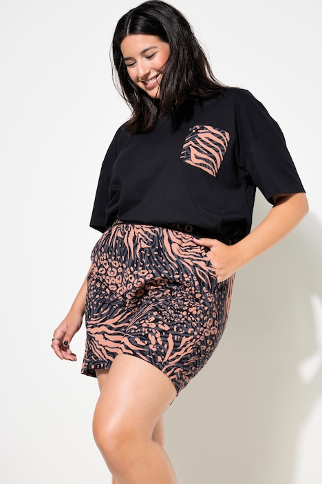 Schlafanzug, Zweiteiler, Animal-Print
