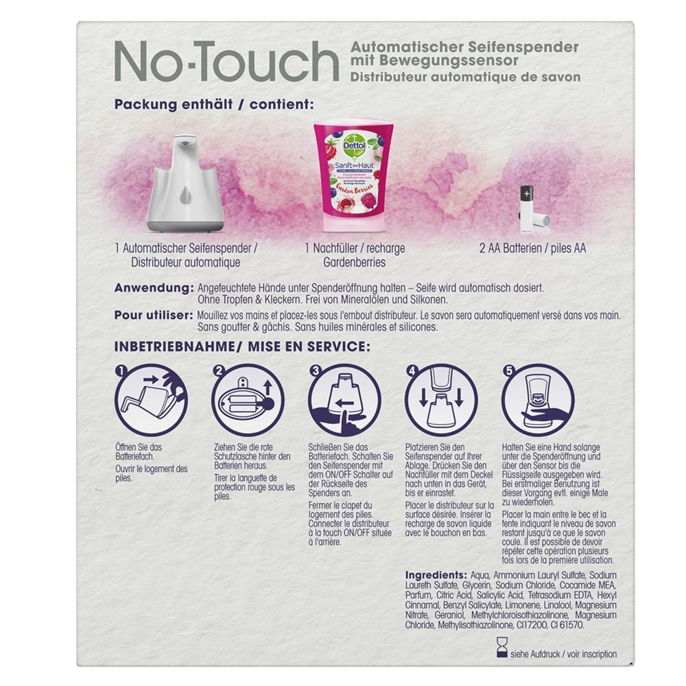 DETTOL No-Touch Starter Set weiss Gardenberries 250 ml