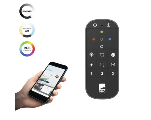Eglo Crosslink Afstandsbediening RGB Kleurverandering CCT-Instelbare Wittinten 31753 - Compatibel met SMART HOME van hornbach