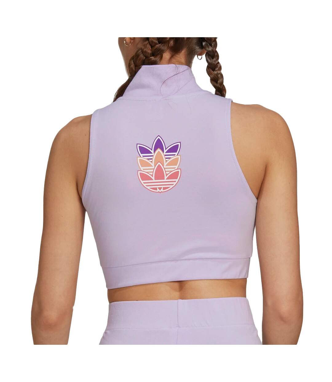 Débardeur Mauve Femme Adidas Cropped
