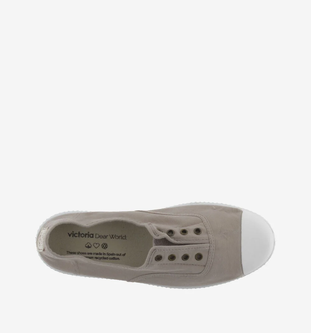 1915 INGLESA TENNIS TOILE DREC® ÉLASTIQUE Baskets en toile avec élastique pour femme BEIGE