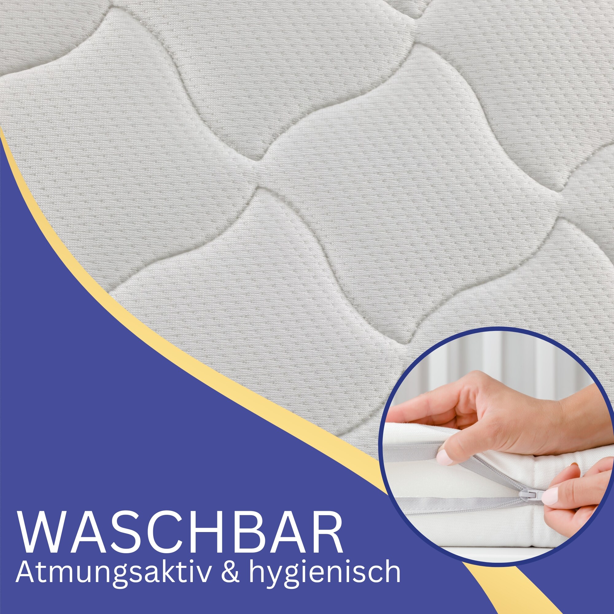 Arensberger Stella Kindermatratze 60x120 cm - Oeko-Tex zertifizierte Babymatratze, Abnehmbarer Bezug, wendbar - Kinderbett Babybett Matratze