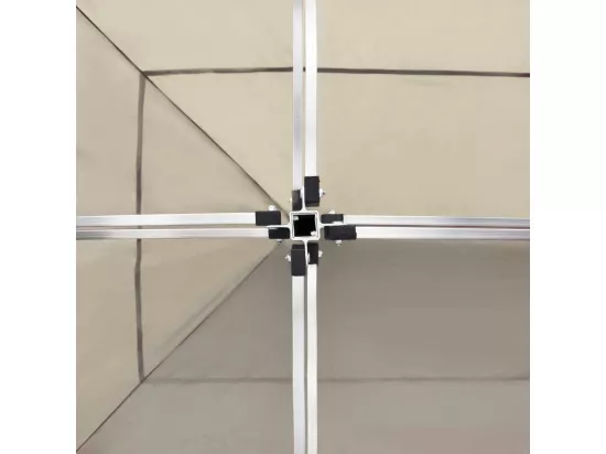 Tente de réception pliable Aluminium 6 x 3 m Crème