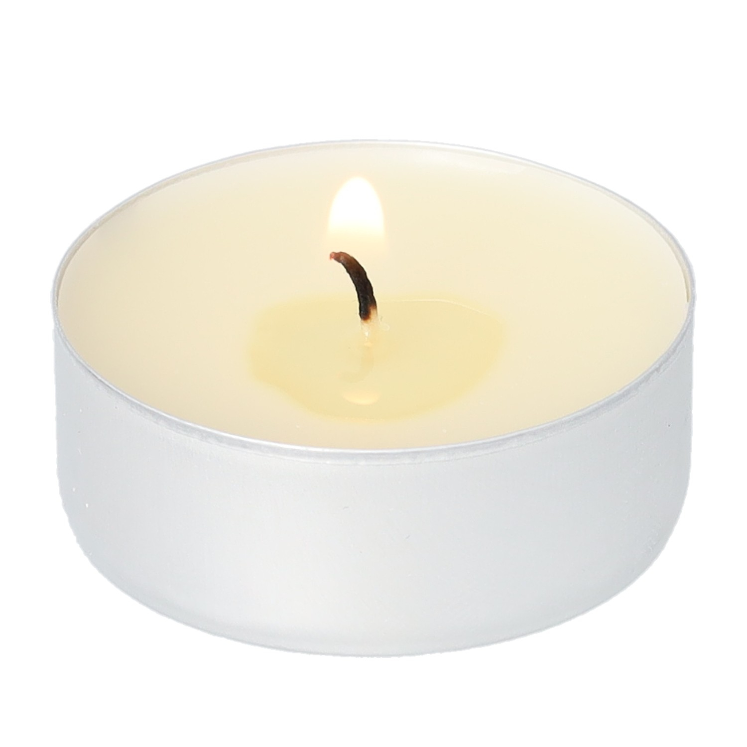 (6er Set) Ø37mm Duft Kerzen Flache Rechauds Aromatherapie Teelichter (64626) - Vanille