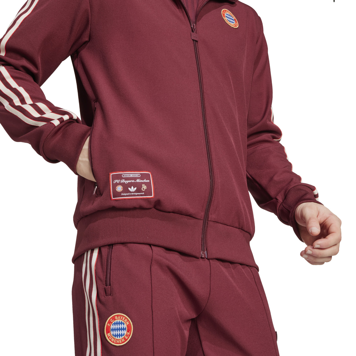 Adidas Bayern München Icon Trainingsjack 2024-2025 Rood Wit