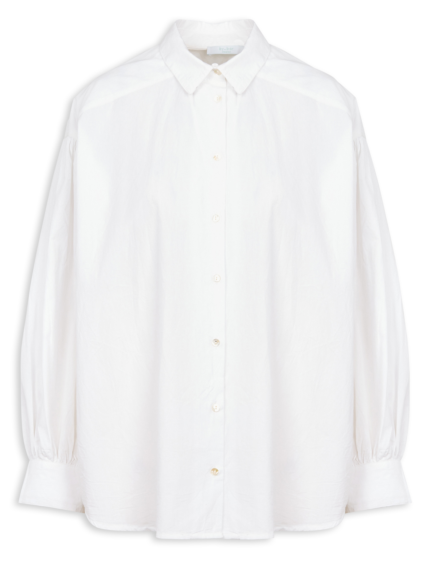 SARAH - Chemise ample col classique en coton | Blanc