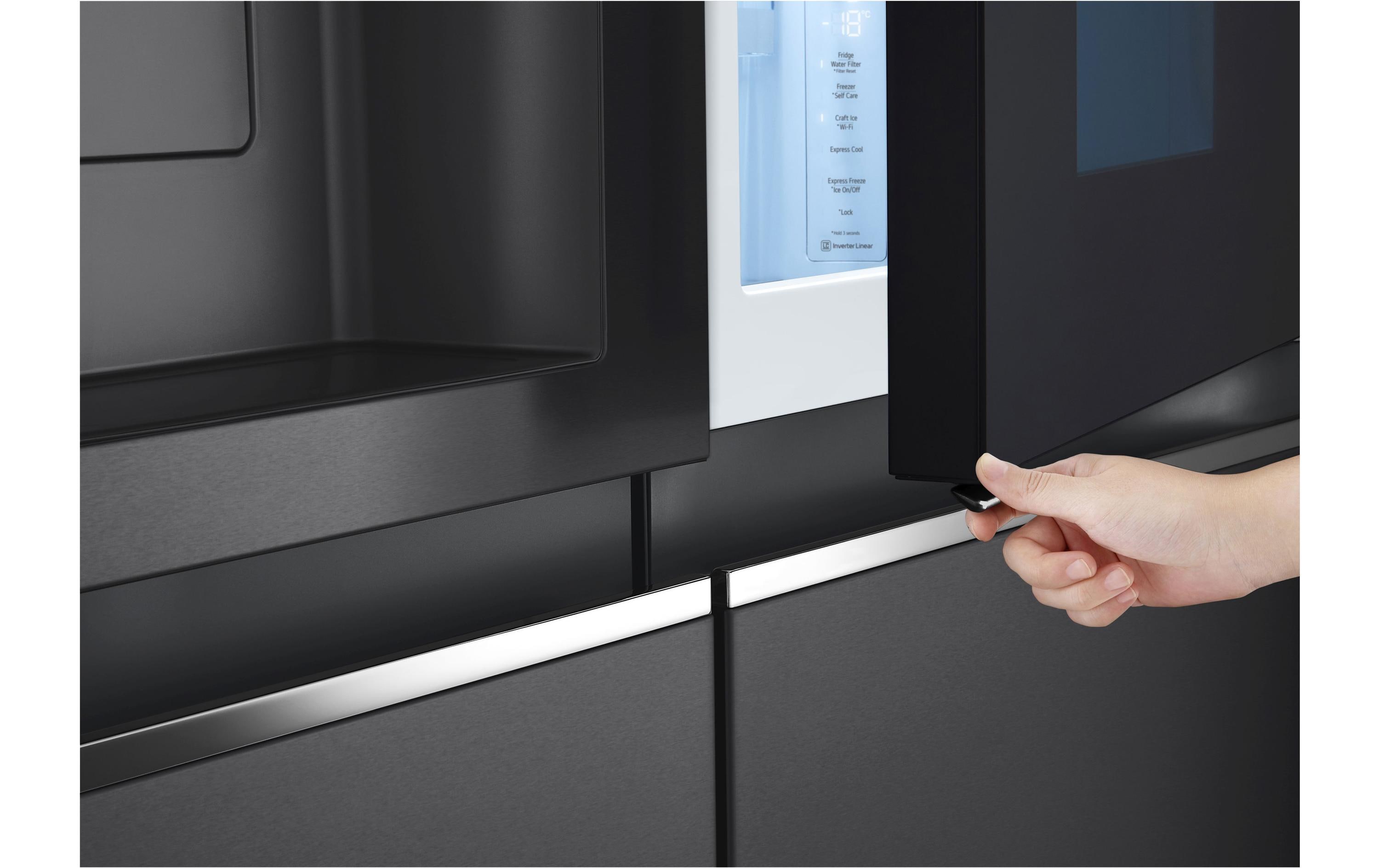 Foodcenter GSXV90MCDE Matte Black Steel<br>Side by Side Kühlgerät mit Fenster und Innenbeleuchtung