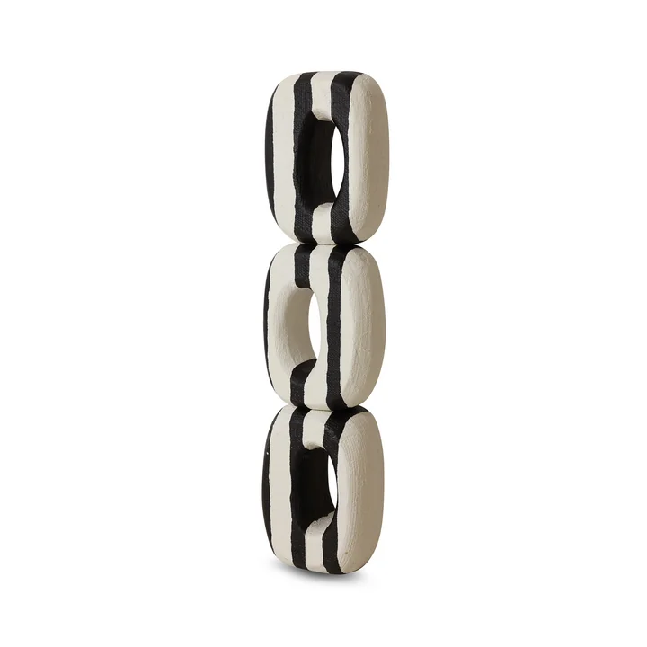HKliving - Monochrome Art Skulptur, schwarz / weiss