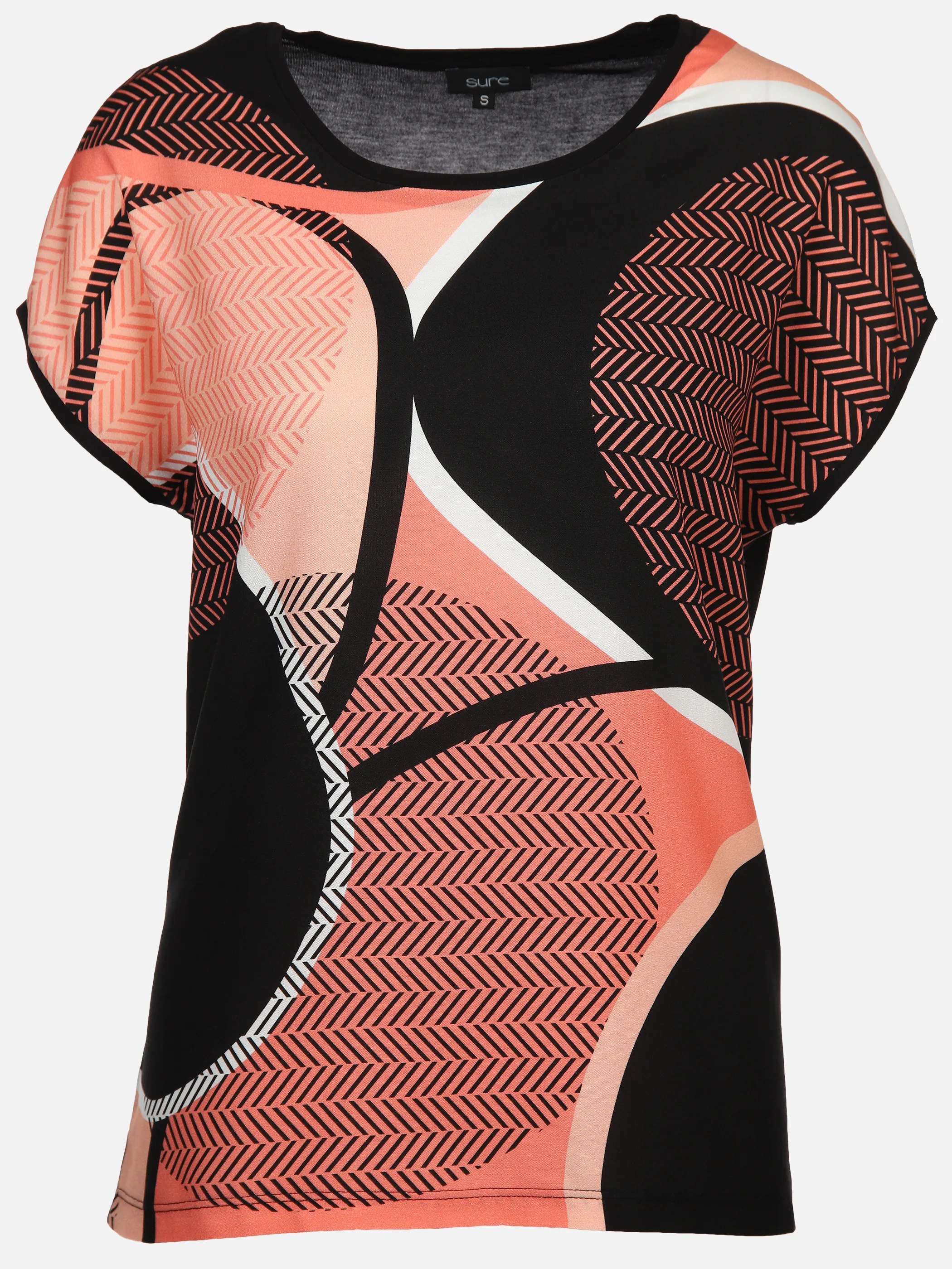 Damen Shirt im Materialmix