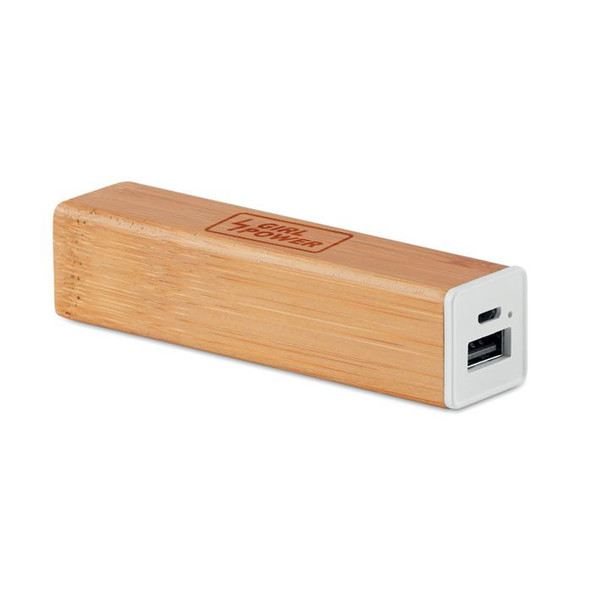 GiftRetail MO9673 - POWERBAM Powerbank bambou 2200 mAh