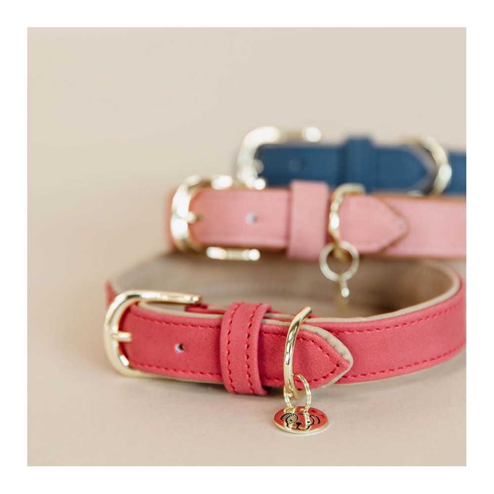 Kentucky CUIR VEGAN -  Collier pour chien red/beige