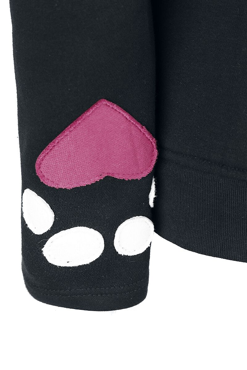 Black Cat Hood | Cupcake Cult Sweat-shirt zippé à capuche