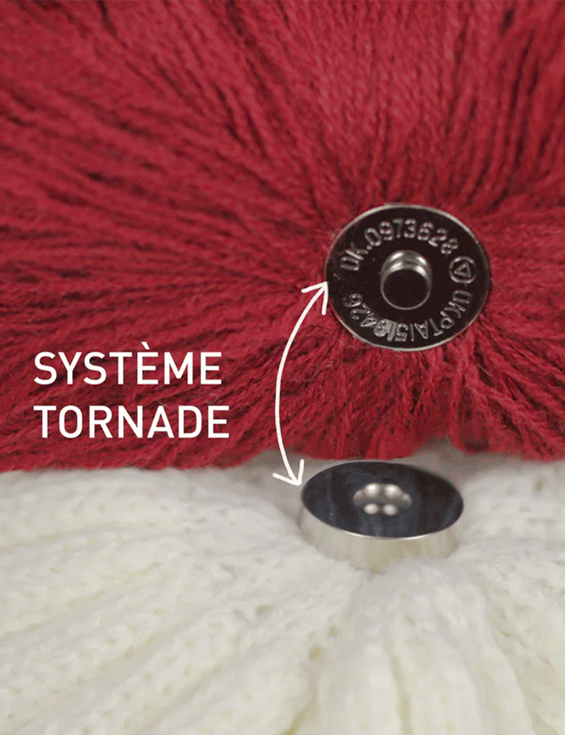 CABAIA BONNET APPLETINI 3 POMPONS NOIR