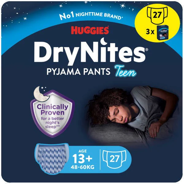 Huggies luierbroekjes - jongens - 13+ jaar - 27 stuks