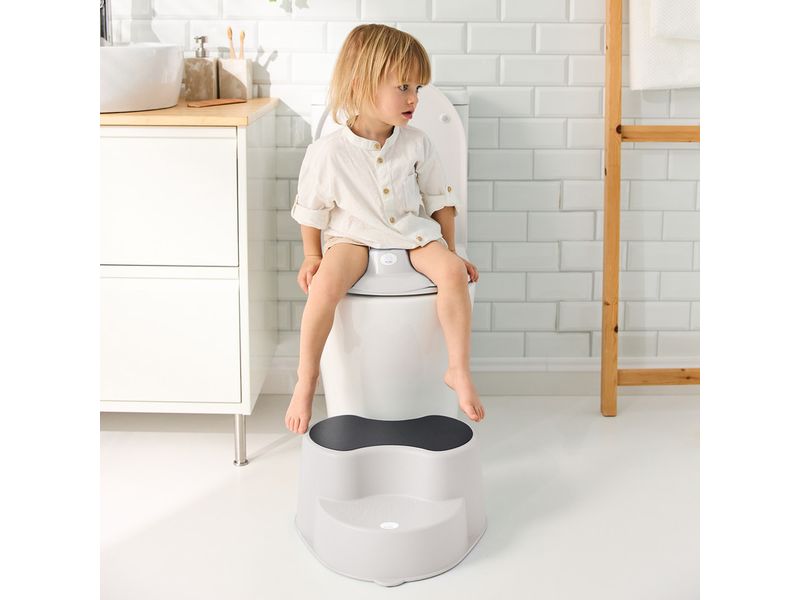 Rotho Babydesign Trittschemel TILO Mistletoe White Praktischer und rutschfester 2-Stufen-Schemel