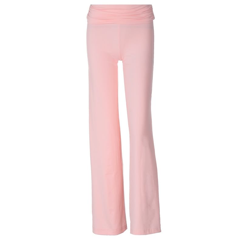 Weaveal - Effen cropped camisole top met kanten rand / Lage rechte broek