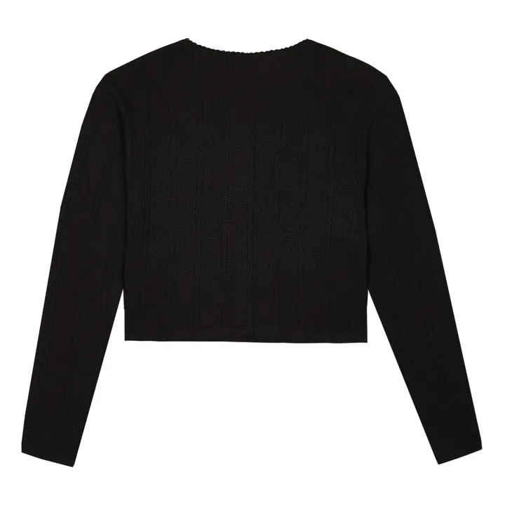 Cou Cou Intimates Cardigan Pointelle Coton Bio | Noir