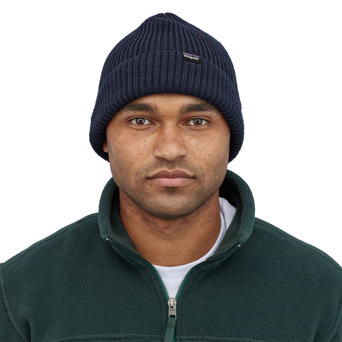 Patagonia Fishermans Rolled Beanie (Navy Blue)