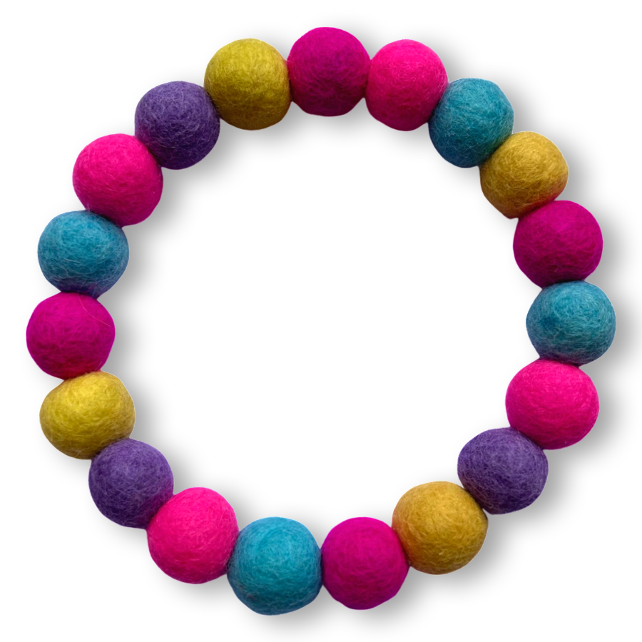 Coleira personalizada para cães com pompons