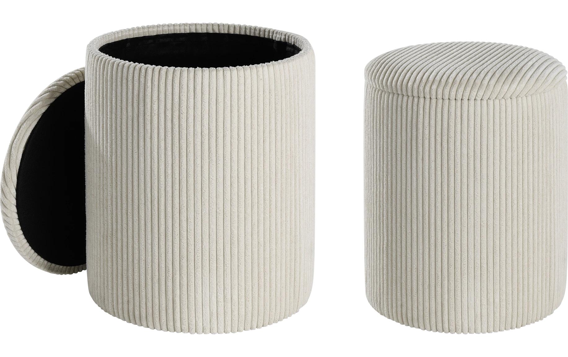 Hocker Vavatenina 2 Stück, Cream<br>Stilvolle Hocker für jedes Zuhause