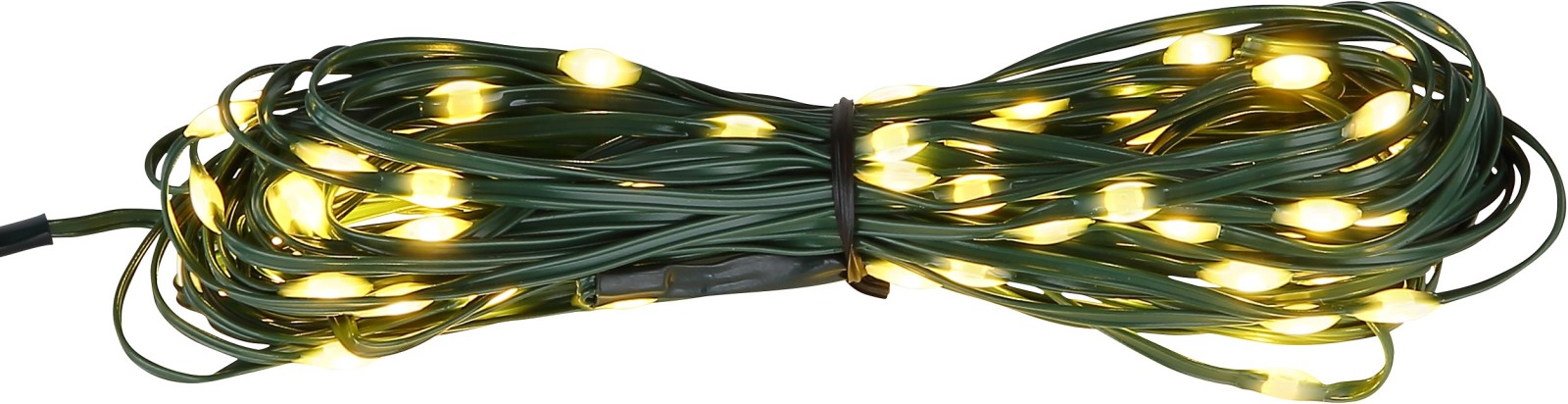 LED-Lichterkette - grün - Adapter - Druckschalter - 12,9 cm