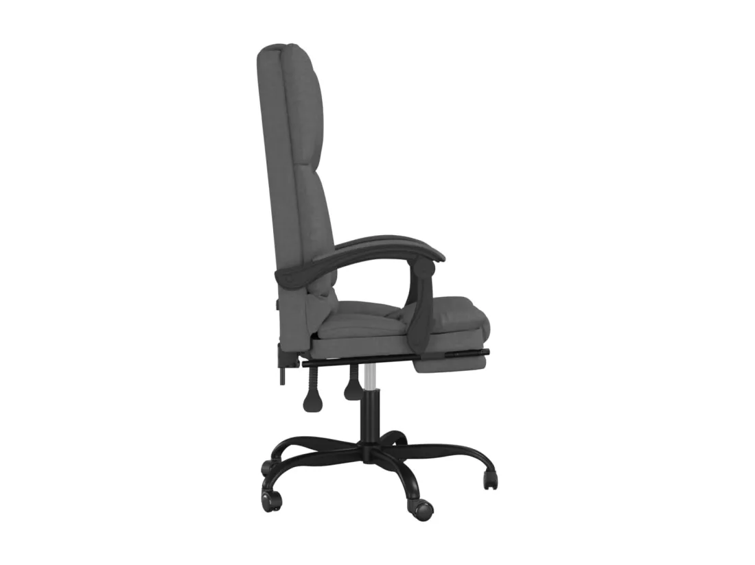 Fauteuil de massage inclinable de bureau Gris foncé Tissu