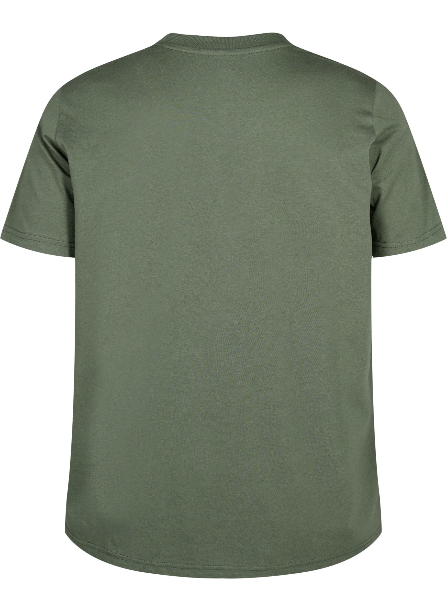 Basis t-shirt i bomuld med rund hals