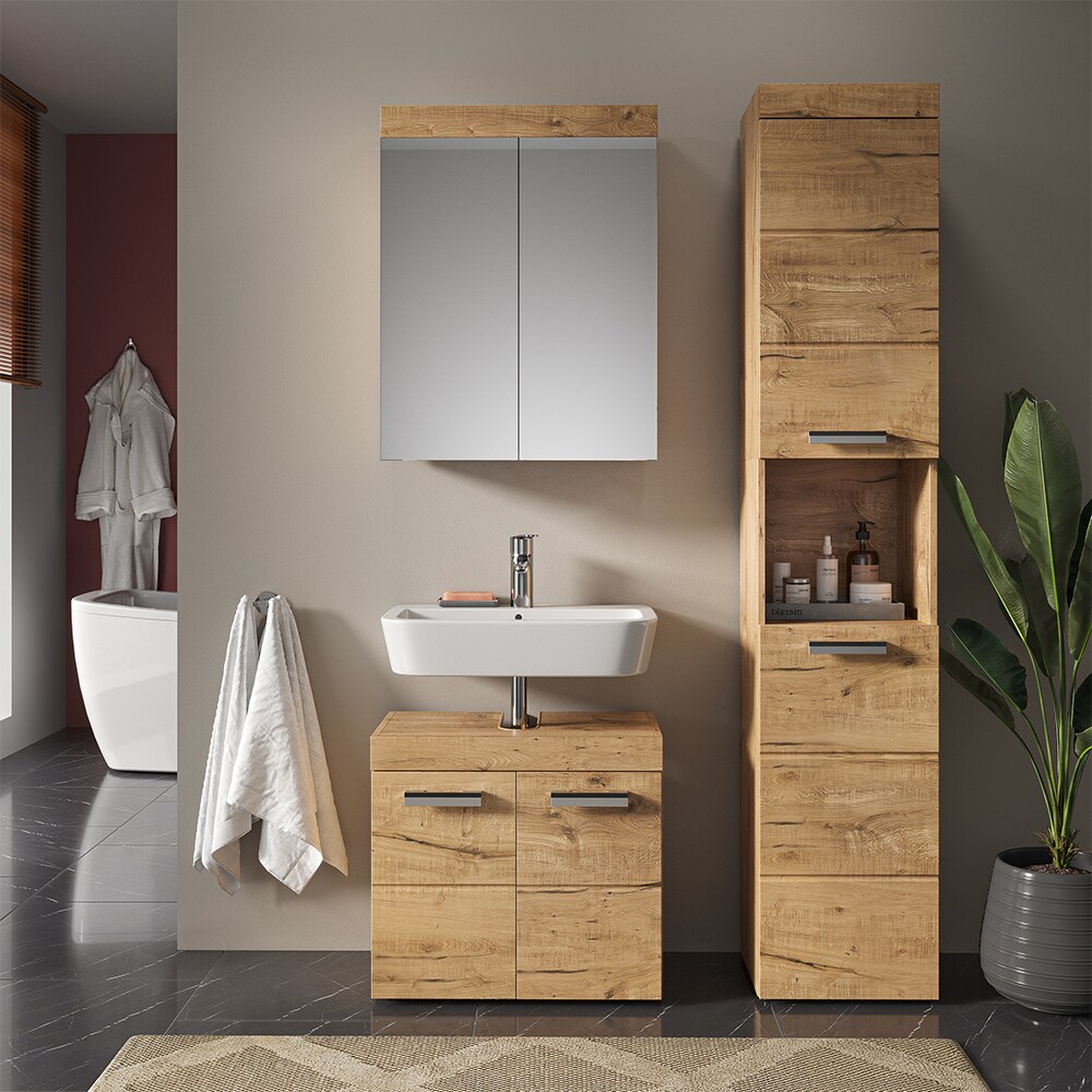 Vicco Badmöbel Set Badezimmermöbel Luna Spiegelschrank Unterschrank Hochschrank