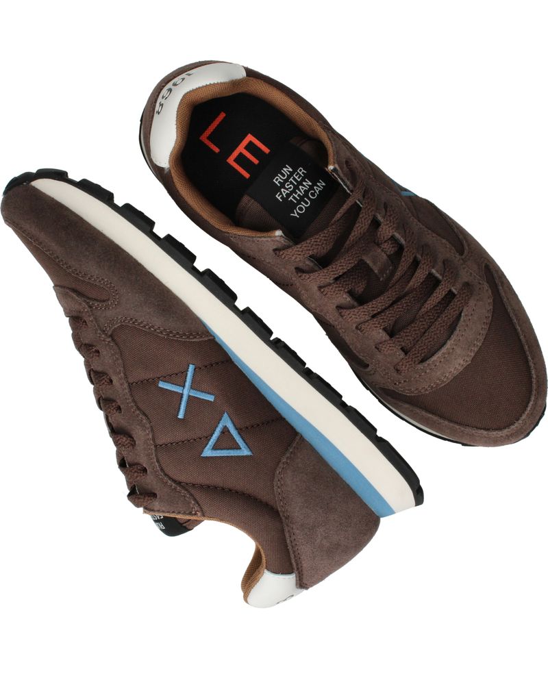 SUN68 Tom Solid Sneakers Bruin Heren