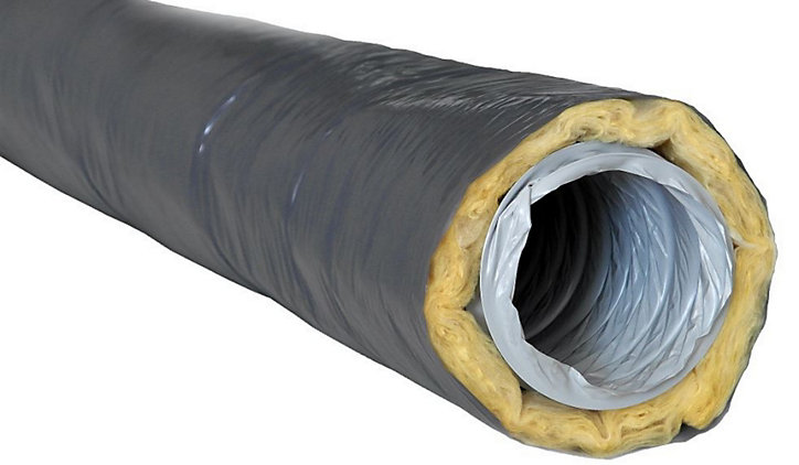 Gaine en PVC souple isolée 25mm, ø125 mm - 6 m