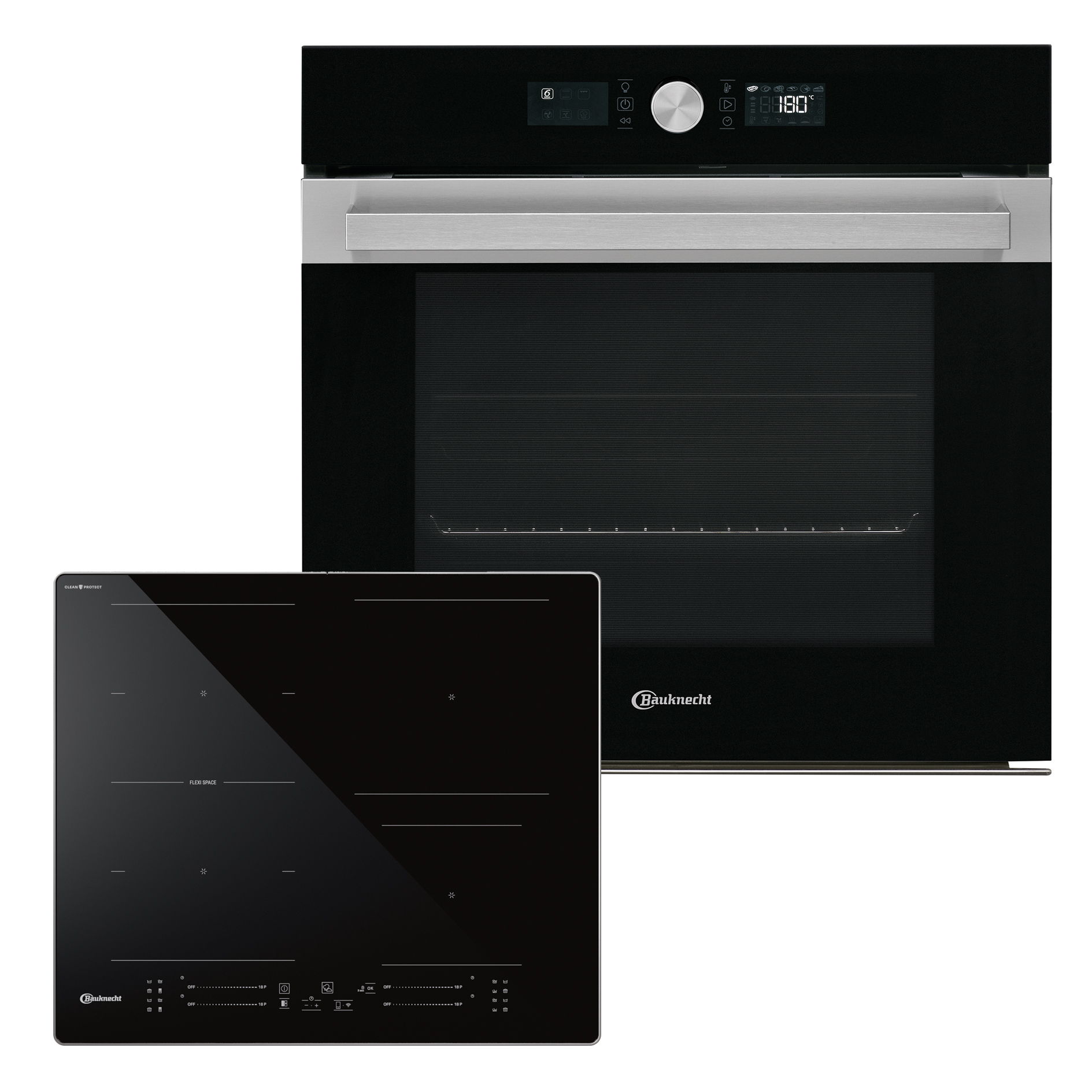 BAUKNECHT Einbau-Backofenset BAKOCPHYDRO - schwarz - A+