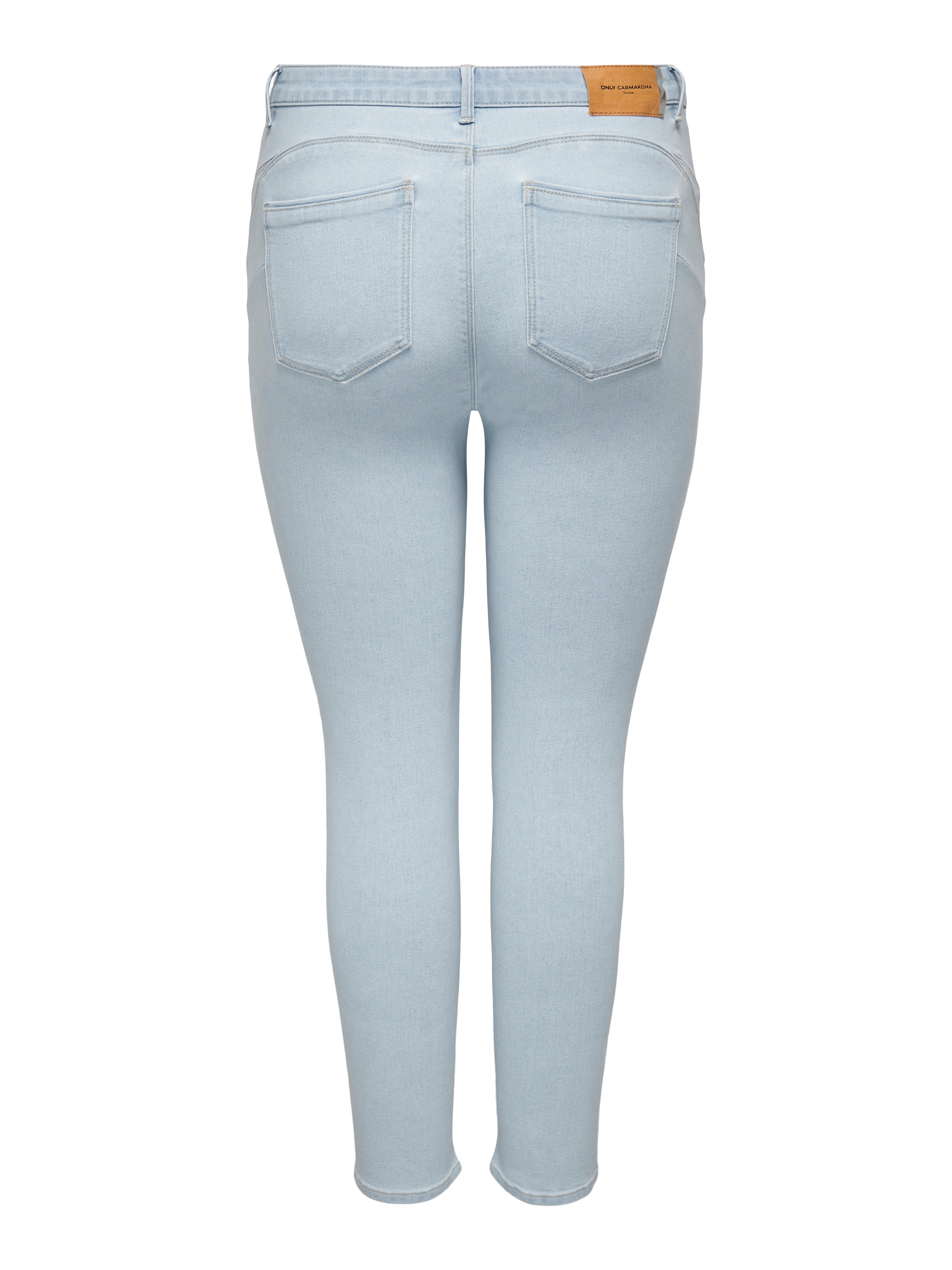 CARPAISY Mittlere Taille Skinny Fit Jeans Light Blue Denim
