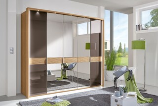 MONDO Kleiderschrank WEGA 250 x 216 x 58 cm Eiche teilmassiv braun