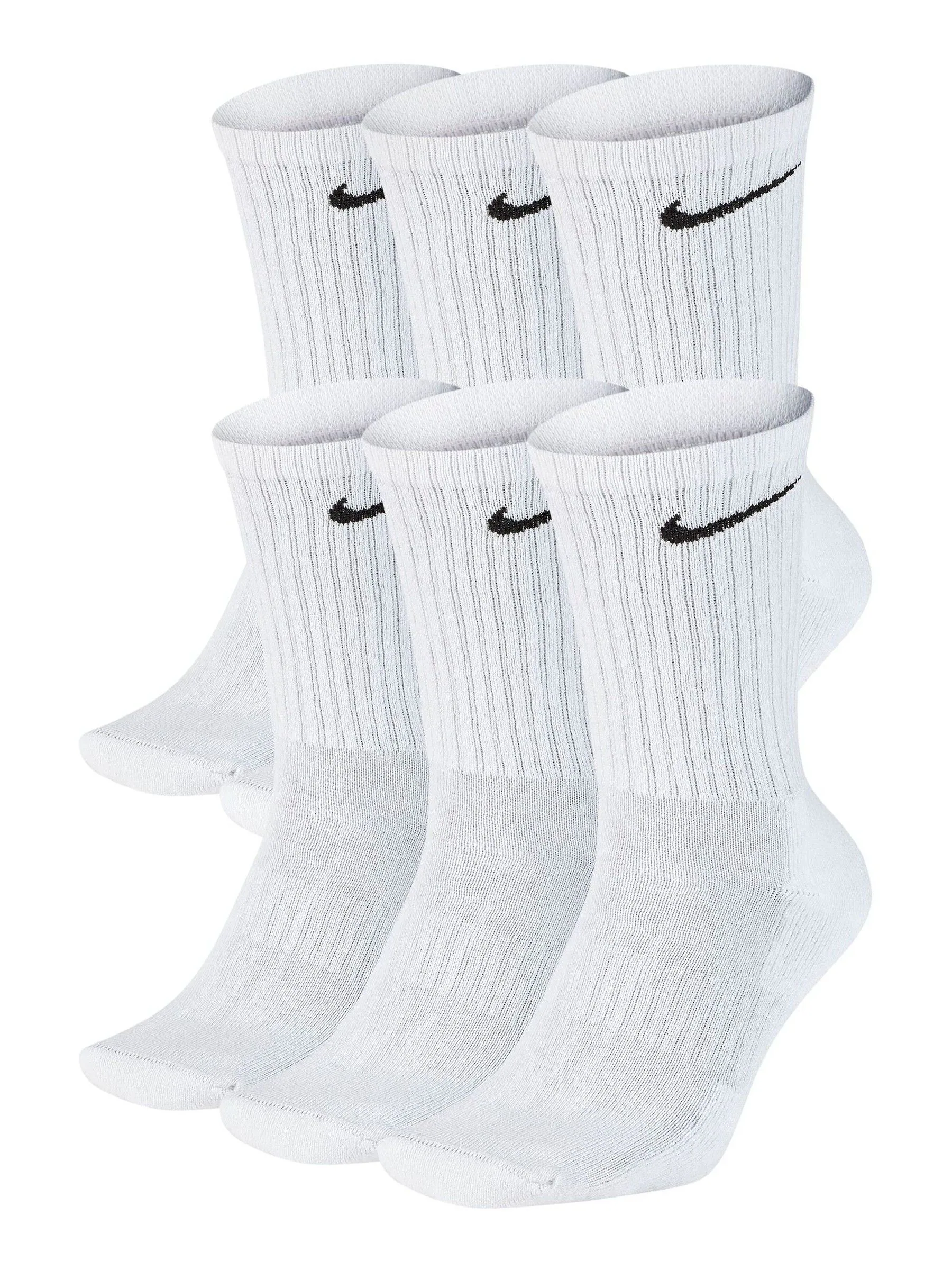 Wit - Ronde hals - Nike - 6 Paar verzachte sokken voor alle dagen