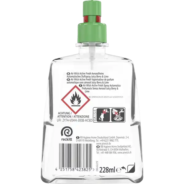24 / 7 Active Fresh Aerosolfreies Automatisches Duftspray Nachfüller Juicy Berry & Lime